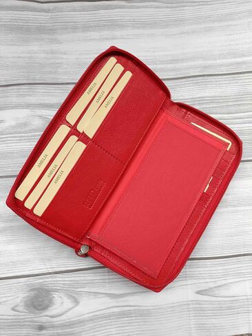 Paul Walter Genuine Leather Checkbook Cover – RFID Blocking Wallet with Credit Card Slots & Long Checkbook Holder in Saudi Arabia