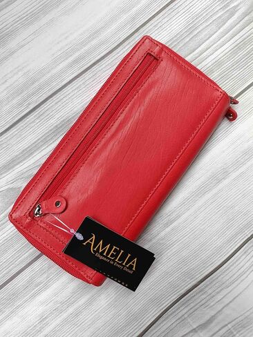 Paul Walter Genuine Leather Checkbook Cover – RFID Blocking Wallet with Credit Card Slots & Long Checkbook Holder in Saudi Arabia