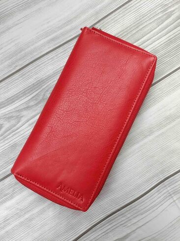 Paul Walter Genuine Leather Checkbook Cover – RFID Blocking Wallet with Credit Card Slots & Long Checkbook Holder in Saudi Arabia