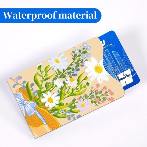 Floral Design RFID Blocking Sleeves, CreditCard Protector Set 12 Pack, Identity Theft Protection in Kuwait