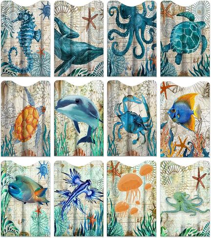 Floral Design RFID Blocking Sleeves, CreditCard Protector Set 12 Pack, Identity Theft Protection in Kuwait
