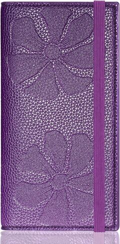 Sodsay Embossed Floral Checkbook Covers for Personal Checkbook, Soft PU Leather Check Book Cover for Women with Elastic Band and Pen Holder in Saudi Arabia