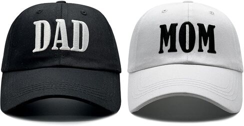 2 Pack Mom and Dad Hats, Baseball Caps for Couples, Pregnancy Announcement Gifts for New Parents in Saudi Arabia