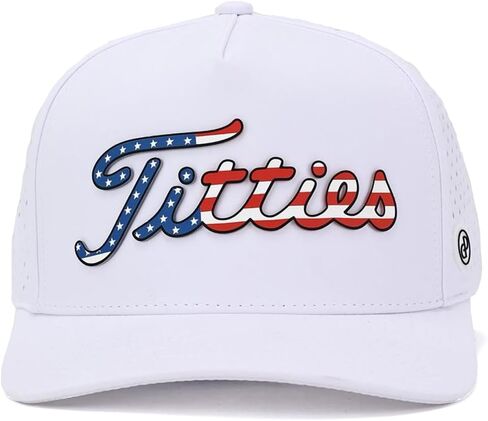 Performance Golf Hat – Patriotic US Flag Edition – Premium Laser-Vented Snapback with 3D Rubber Patch & Moisture-Wicking Fabric White in Saudi Arabia