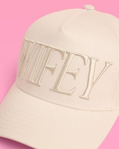 xo, Fetti Wifey Trucker Hat | Bridal Accessory, Bachelorette, Honeymoon, Wedding, Bride Gift, Ivory, Embroidered, Cotton, Bridal Era, Iconic in Kuwait