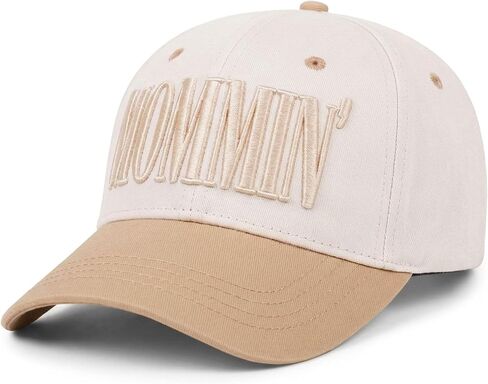 Mommin Trucker Hat for Women, Vintage Two-Tone mom hat with Mommin 3D Embroidery, New Mom Gifts Mothers Day Outfits in Saudi Arabia