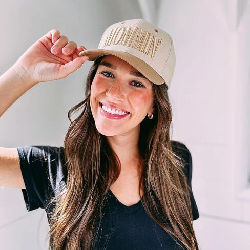 Mommin Trucker Hat for Women, Vintage Two-Tone mom hat with Mommin 3D Embroidery, New Mom Gifts Mothers Day Outfits in Saudi Arabia