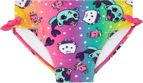 Gabby’s Dollhouse Costume, Gabby & Pandy Paws Girls Bathing Suit, Girls Swimsuit with Bows, Two Piece Kids Bathing Suit in Kuwait