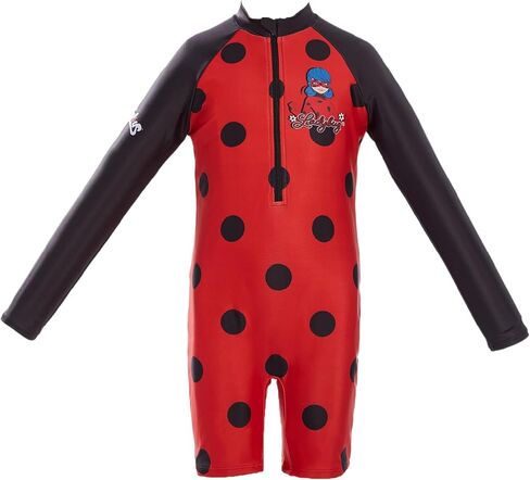 Micotaku Miraculous:Tales of Ladybug & Cat Noir Girls' One Piece Swimsuit with Crossbody Bag for Beach in Kuwait