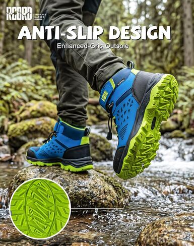 R CORD Kids Hiking Boots Waterproof Boys Girls Anti-Skid Anti-Collision Outdoor Breathable Trekking Shoes with Ankle Soupport for Little/Big Kid in Saudi Arabia