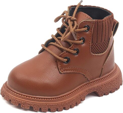 Kids Hiking Boots Lace-up Ankle Booties Comfort Winter Shoes Cozy Round Toe Western Boots Dress Short Boot in Kuwait