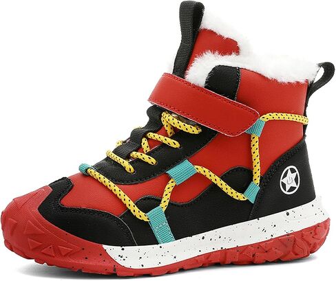 FLIOZY Kids Winter Short Boots Toddler Winter Water Resistant Ankle Boots Shoes Outdoor Non-Slip Hiking Shoes for Boy Girl Sizes 6.5-13 in Saudi Arabia