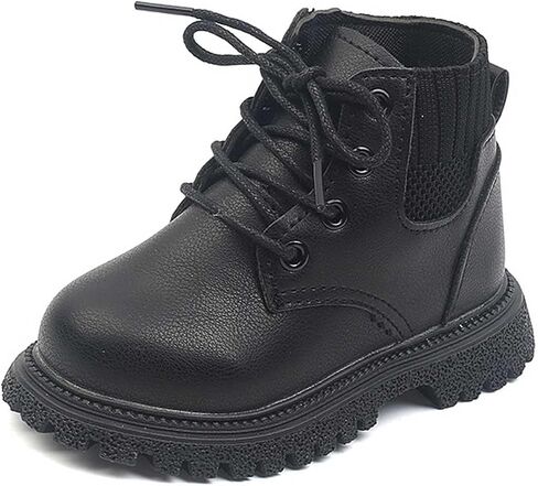 Kids Hiking Boots Lace-up Ankle Booties Comfort Winter Shoes Cozy Round Toe Western Boots Dress Short Boot in Kuwait