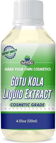 Gotu Kola Liquid Extract | Cosmetic Grade Botanical Ingredient | Non-Edible | Herbal Extract for DIY Skincare & Haircare | 120ml / 4.05 Fl Oz in Saudi Arabia