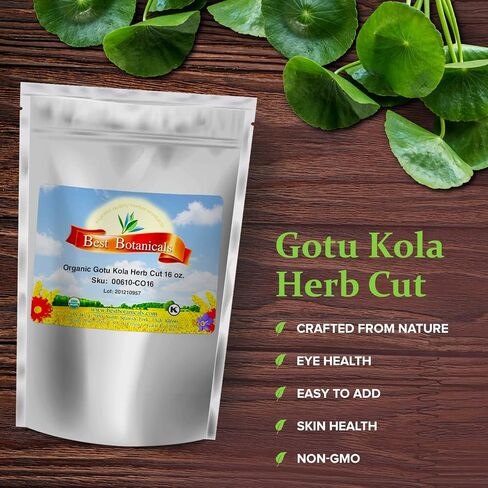 Best Botanicals Gotu Kola Herb Cut 16 oz. (Organic) in Kuwait