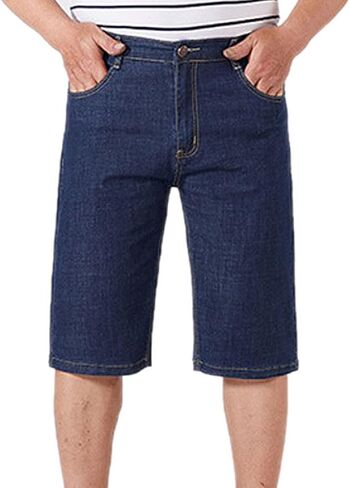 Maiyifu-GJ Mens Loose Fit Jean Shorts Summer Casual Baggy Denim Shorts Lightweight Straight Leg Denim Short Pants with Pocket in Kuwait