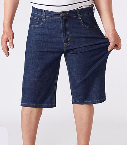Maiyifu-GJ Mens Loose Fit Jean Shorts Summer Casual Baggy Denim Shorts Lightweight Straight Leg Denim Short Pants with Pocket in Kuwait