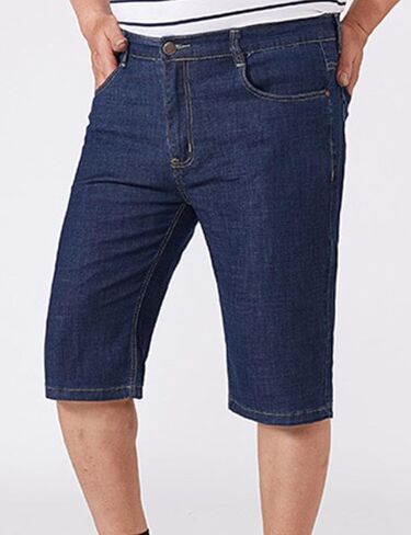 Maiyifu-GJ Mens Loose Fit Jean Shorts Summer Casual Baggy Denim Shorts Lightweight Straight Leg Denim Short Pants with Pocket in Kuwait