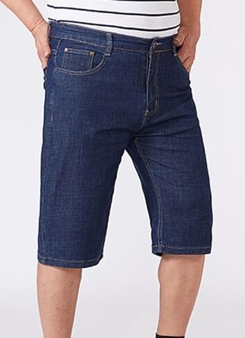 Maiyifu-GJ Mens Loose Fit Jean Shorts Summer Casual Baggy Denim Shorts Lightweight Straight Leg Denim Short Pants with Pocket in Kuwait