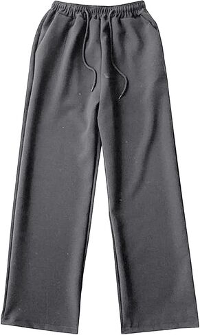 Men Casual Wide-Leg Nine-Point Suit Pants Straight Trousers Wide Pants Oversized Fashion Pure Black Old Daddy Pants in Saudi Arabia