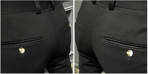 DGHM-JLMY Men's Slim Casual Trousers British Cropped Pants Stretch Cropped Skinny Pants Business Pants Ankle Dress in Saudi Arabia