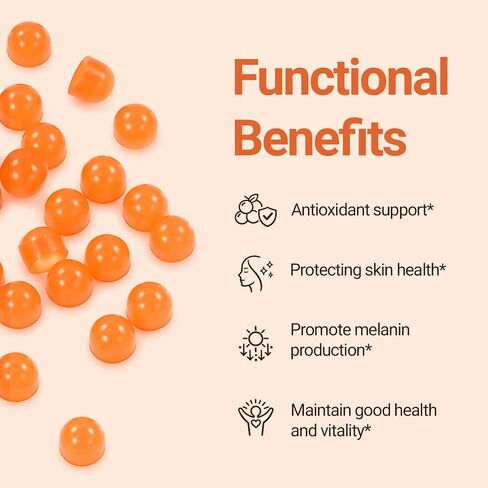 Savanna Skin Tanning Gummies – Tanning Gummies for Women – Astaxanthin, Beta-Carotene, Lycopene & Vitamins C&E – Vegan, Gluten-Free, Sour Watermelon – Radiant Skin & Natural Bronze Glow – 90 Gummies in Saudi Arabia