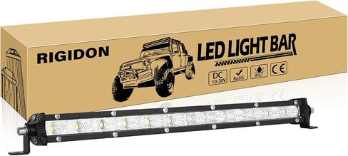 RIGIDON 13Inch 60W LED Light Bar, Slim Single Row Light Bar Spotlight Waterproof LED Work Light for Truck Boat Off-Road Car ATV UTV SUV in Saudi Arabia