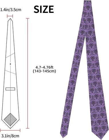 Haunted the Mansion Ties for Men Funny Neckties Polyester Textile Soft Neck Ties for Weddings Party Valentine's Day in Saudi Arabia