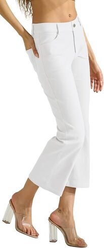 Prolific Health Women’s Cropped Straight Leg Jeggings – Pull-On Pants with Pockets & Belt Loops (S–3XL) in Kuwait
