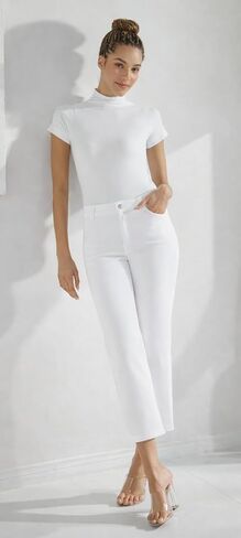 Prolific Health Women’s Cropped Straight Leg Jeggings – Pull-On Pants with Pockets & Belt Loops (S–3XL) in Kuwait