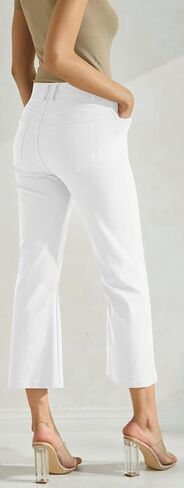 Prolific Health Women’s Cropped Straight Leg Jeggings – Pull-On Pants with Pockets & Belt Loops (S–3XL) in Kuwait