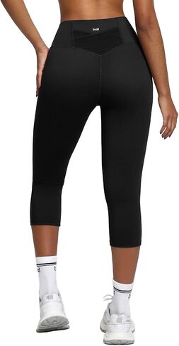 BRXL 19'' Capri Leggings for Women Tummy Control No Front Seam High Waisted Capris with Pocket Yoga Pants Workout in Kuwait