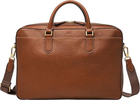 Fossil Men's Haskell or Asher Leather Messenger Briefcase Work Laptop Bag for Men in Kuwait