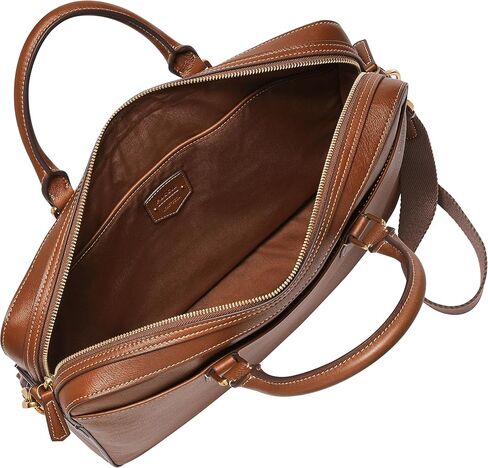 Fossil Men's Haskell or Asher Leather Messenger Briefcase Work Laptop Bag for Men in Kuwait
