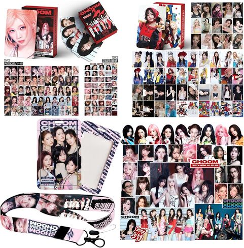 Yuto choom Album Gift Set, Including 182 PCS Album Photocards (110 pcs photocard,72PCS mini Sticker),100PCS Album choom Sticker Pack,1 Lanyards, 1 Card Holder in Kuwait