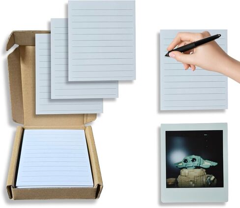 Custom Lined Notecard Inserts Designed for Polaroid & Fujifilm Instax Albums – Premium 250gsm Thick Journal Cards (50 Pack) (Fujifilm Instax Mini) in Kuwait