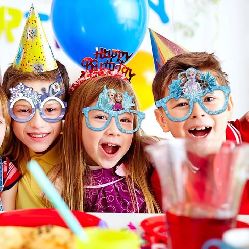 12Pcs Frozen Party Set, Party Decorative Glasses, Cosplay Decorative Glasses, Suitable for Witch Frozen Group Birthday Parties, Children's Birthday Party Gifts in Saudi Arabia