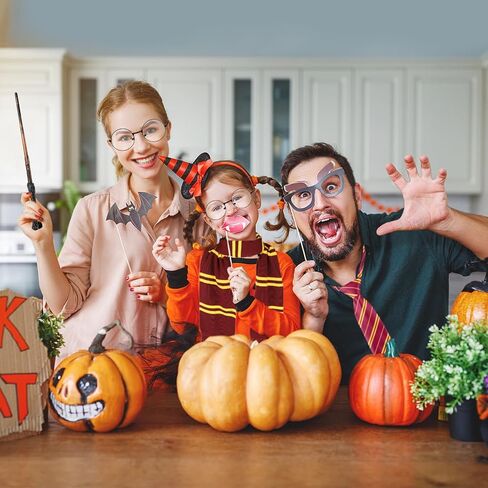 Halloween Costume Accessories Set with Tie, Scarf, Glasses and Wand for Kids Boys Adults Girls Halloween Cosplay Dress-up Party in Saudi Arabia