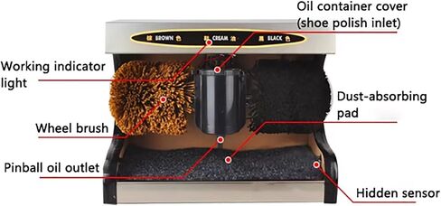 Automatic Electric Shoe Cleaner Machine, Induction Shoe Polisher for Quick and Convenient Shine, Ideal for Hotel Lobby Use in Kuwait
