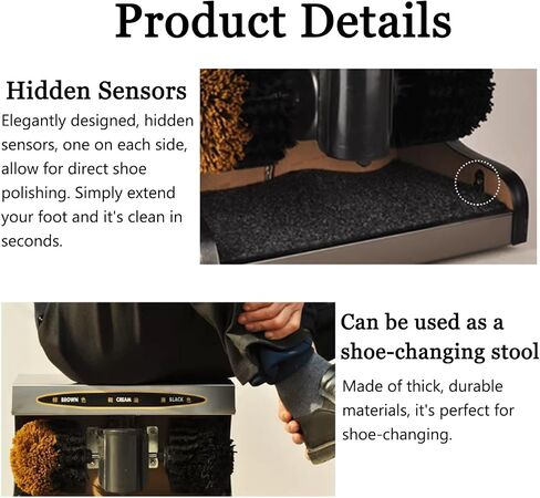 Automatic Electric Shoe Cleaner Machine, Induction Shoe Polisher for Quick and Convenient Shine, Ideal for Hotel Lobby Use in Kuwait