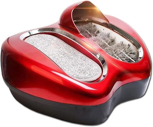 Automatic Induction Shoe Polisher, 80W Sole Cleaning Machine, Electric Shoe Polisher for Hotel Entrance Hall Sales Center (Red ) in Saudi Arabia