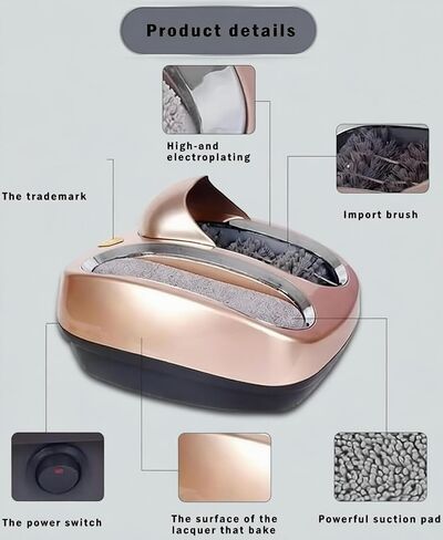 Smart Sole Cleaning Machine, Fully Automatic Induction Shoe Polisher, Electric Boot Washer for Home, Office, Hotel, and Commercial Use(Champagne Gold) in Kuwait