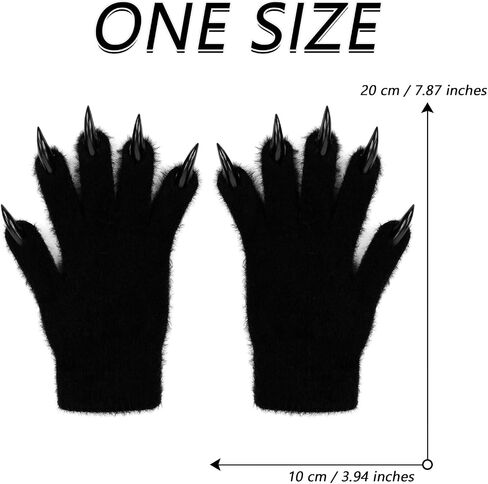 HAOAN Knit Gloves Full Finger Stretchy Winter Warm Costume Accessories for Women Men in Saudi Arabia