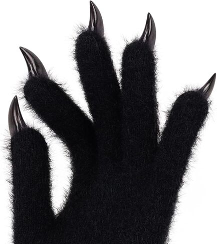 HAOAN Knit Gloves Full Finger Stretchy Winter Warm Costume Accessories for Women Men in Saudi Arabia