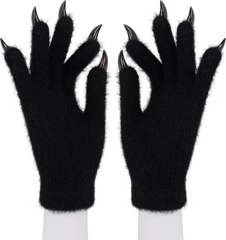 HAOAN Knit Gloves Full Finger Stretchy Winter Warm Costume Accessories for Women Men in Saudi Arabia