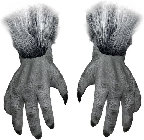 Horror Werewolf Claw Gloves Men Women Hairy Faux Fur Wolf Paw Vampire Death Monster Ghost Demon Devil Hands Gloves Halloween Fancy Dress Party Cosplay Costume Mitts Party Props Decorations in Saudi Arabia