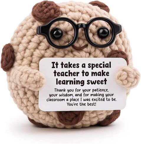 Teacher Appreciation Gifts for Women Men - It Takes a Special Teacher to Make Learning Sweet - Cute Crochet Smart Cookie Desk Decor - End of Year Thank You Present from Student Parents - Kindergarten in Saudi Arabia