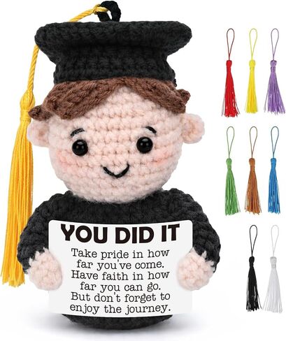 Graduation Gifts for Him Son Boyfriend Male Classmate, Crochet Mini Inspirational College High School Grad Gift from Parents, Class of 2026, Graduate Gift for Men Fiends- You Did It in Saudi Arabia