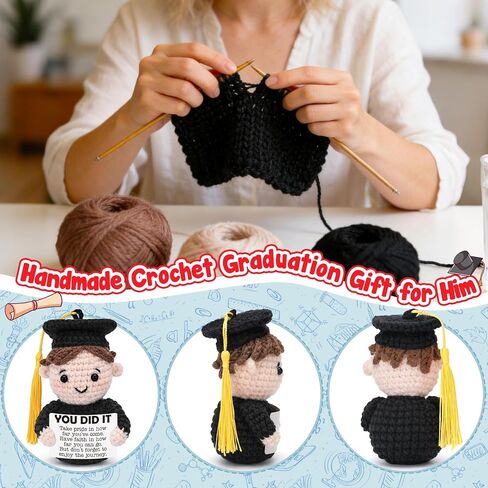 Graduation Gifts for Him Son Boyfriend Male Classmate, Crochet Mini Inspirational College High School Grad Gift from Parents, Class of 2026, Graduate Gift for Men Fiends- You Did It in Saudi Arabia