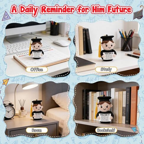 Graduation Gifts for Him Son Boyfriend Male Classmate, Crochet Mini Inspirational College High School Grad Gift from Parents, Class of 2026, Graduate Gift for Men Fiends- You Did It in Saudi Arabia